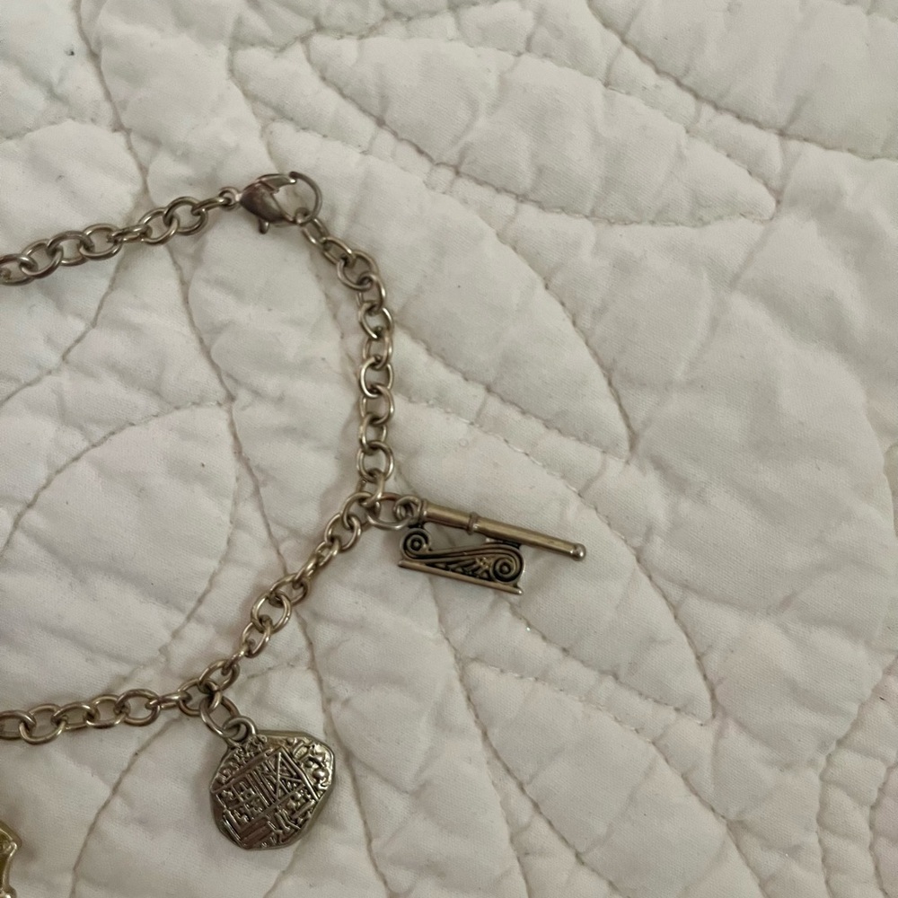 Nautical Pirate Ship Charm Bracelet with Skull and Treasure Charms Cape Cod - Picture 4 of 5
